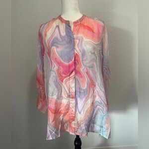 Johnny Was Colorful Swirl Blouse